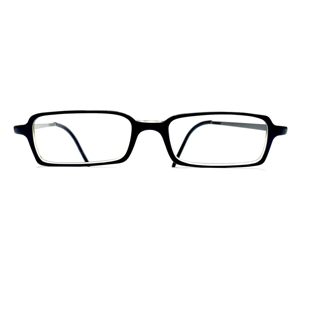 Prada Black Clear Rectangular Glasses Silver Temple VPR13E 2AF101 49 17 140
